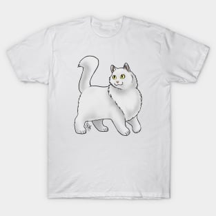 Cat - Turkish Angora - White T-Shirt